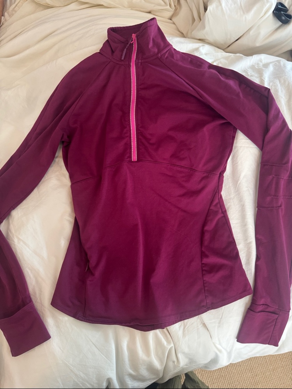 Athleta Half-Zip Performance Pullover - Berry - XXS